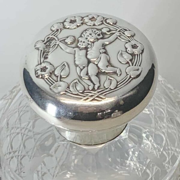Hallmarked Silver And Glass Perfume Bottle Chester 1904