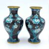 Pair-Chinese-cloisonné-vases-apple-blossom-2 Pair Chinese Cloisonné Vases Apple Blossoms