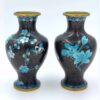 Pair-Chinese-cloisonné-vases-apple-blossom-4 Pair Chinese Cloisonné Vases Apple Blossoms