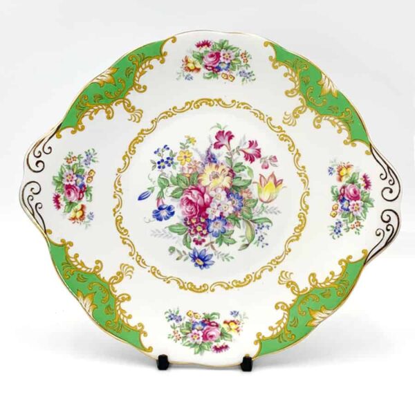 Royal Albert Albany Green Tea Large Cake Plate