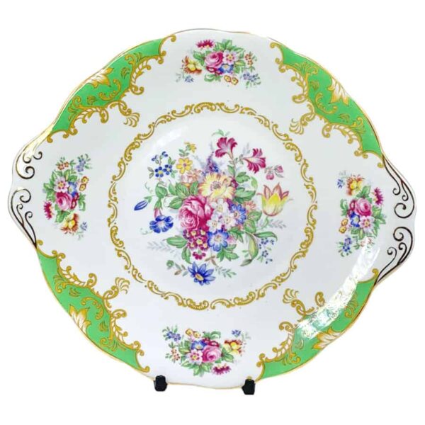Royal Albert Albany Green Tea Large Cake Plate