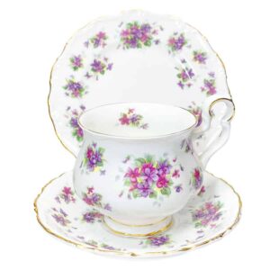 Royal Albert Violetta Victoria Shape Tea Trio