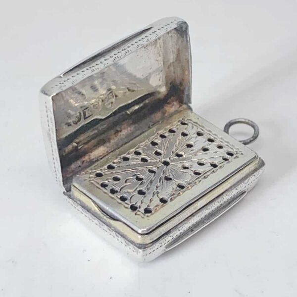 Victorian Sterling Silver Vinaigrette By Edward Smith Birmingham 1852