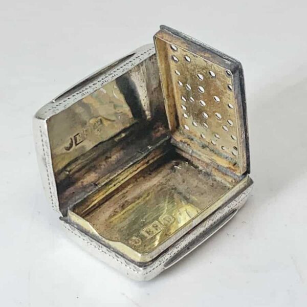 Victorian Sterling Silver Vinaigrette By Edward Smith Birmingham 1852
