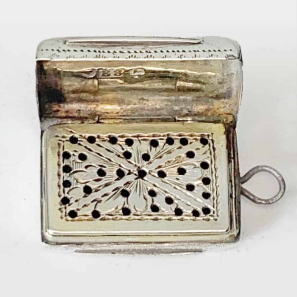 Victorian Sterling Silver Vinaigrette By Edward Smith Birmingham 1852