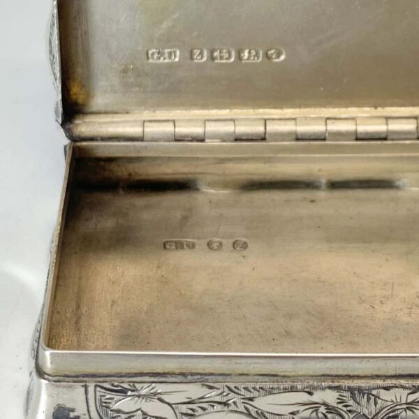 Victorian-hallmarked-silver-snuff-box-Birmingham-1899-George-unite-4 Victorian Hallmarked Silver Snuff Box Birmingham 1899 George Unite