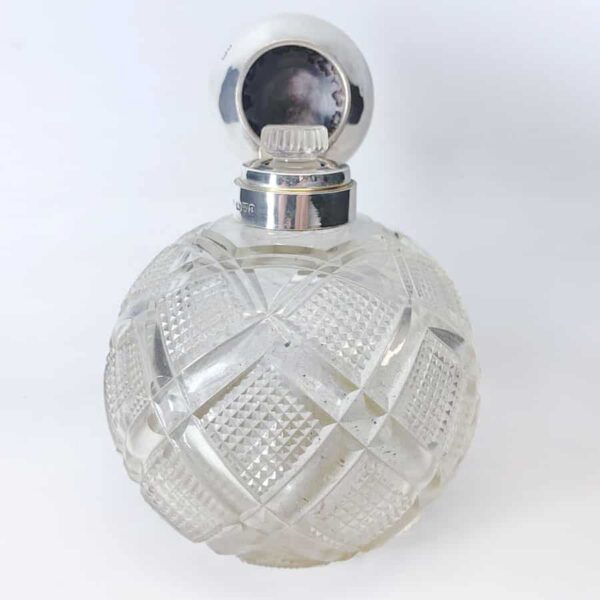 Hallmarked Silver And Glass Perfume Bottle Chester 1905