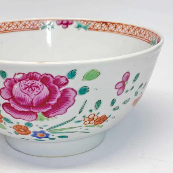 Antique-Chinese-famille-rose-bowl-c1800-jiaqing-2 Antique Chinese Famille Rose Bowl C1800 Jiaqing