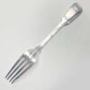 Antique Silver Victorian Fiddle and Thread Service Entree Forks 1865