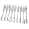 Antique Silver Victorian Fiddle and Thread Service Main Forks 1865