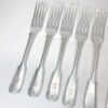 Antique Silver Victorian Fiddle and Thread Service Main Forks 1865