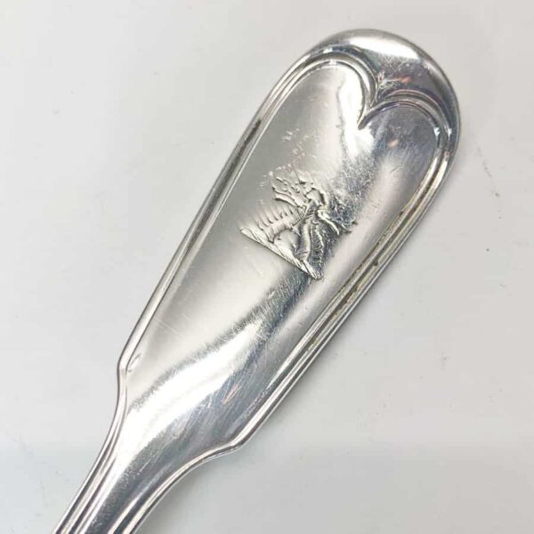 Antique Silver Victorian Fiddle and Thread Service Main Forks 1865