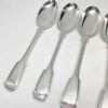 Antique Silver Victorian Fiddle and Thread Service Spoons 1865