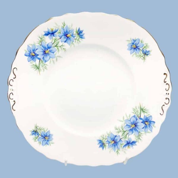 Colclough Blue Flower 8788 Cake Plate C1955
