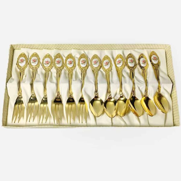 Eetrite-24ct-gold-plated-royal-albert-moss-rose-12-piece-set-2 Eetrite 24ct Gold Plated Royal Albert Moss Rose 12 Piece Set