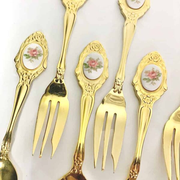 Eetrite-24ct-gold-plated-royal-albert-moss-rose-12-piece-set-5 Eetrite 24ct Gold Plated Royal Albert Moss Rose 12 Piece Set