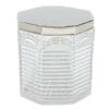 Hallmarked Silver And Cut Glass Biscuit Barrel Birmingham 1902