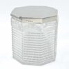Hallmarked Silver And Cut Glass Biscuit Barrel Birmingham 1902