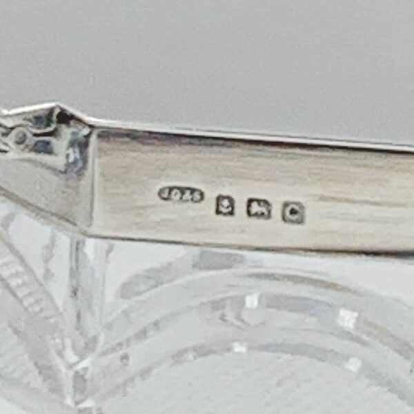 Hallmarked Silver And Cut Glass Biscuit Barrel Birmingham 1902