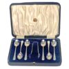 Hallmarked Silver Rat Tail Tea Spoon Set Birmingham 1924