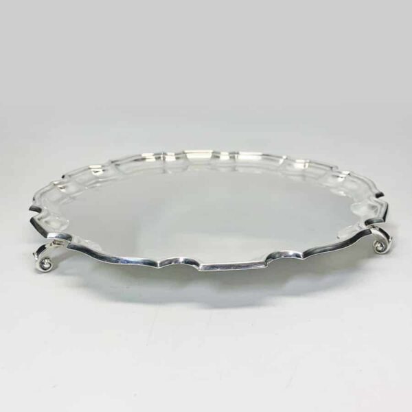 Hallmarked Silver Salver Birmingham 1956
