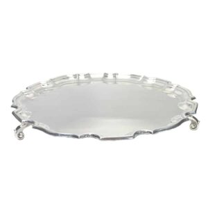 Hallmarked Silver Salver Birmingham 1956