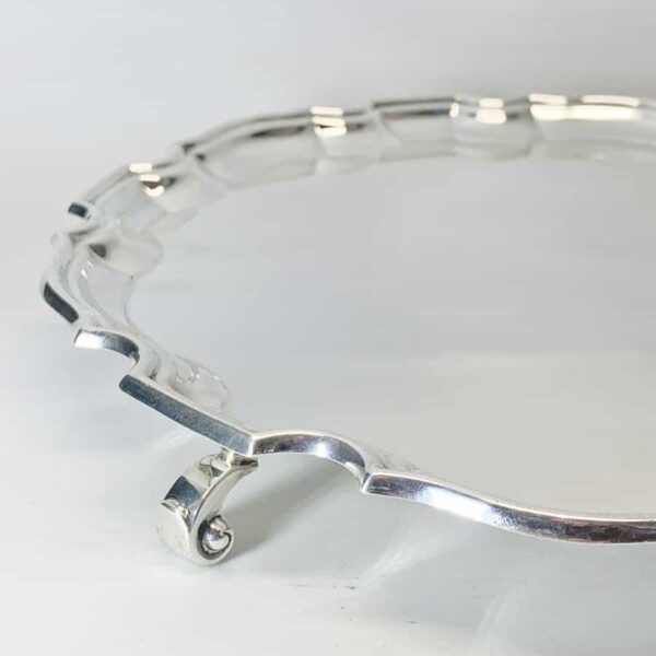 Hallmarked Silver Salver Birmingham 1956