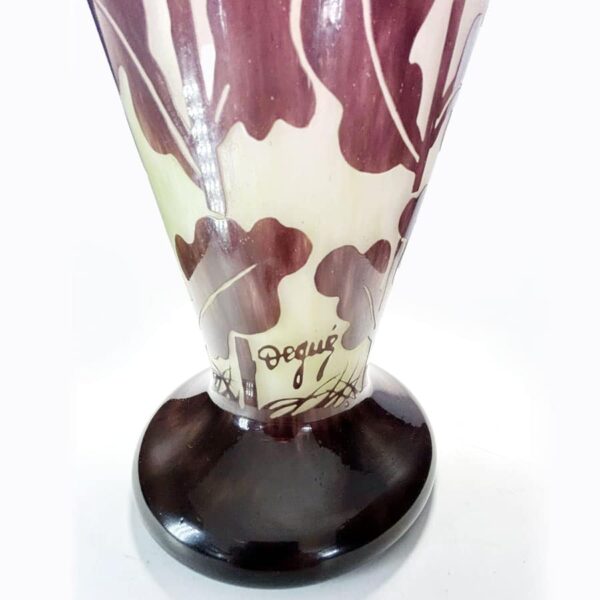 Large Degue Cameo Glass Vase C1930