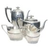 Late Victorian Hallmarked Silver Tea Service Sheffield 1898