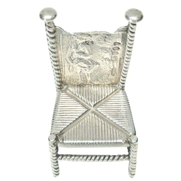 Cape Style Dutch Silver Miniature Chair London 1894
