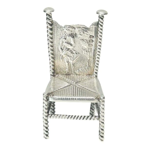 Cape Style Dutch Silver Miniature Chair London 1894