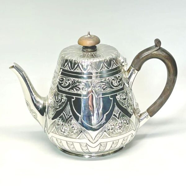Hallmarked Silver Bachelor Tea Set  London 1884