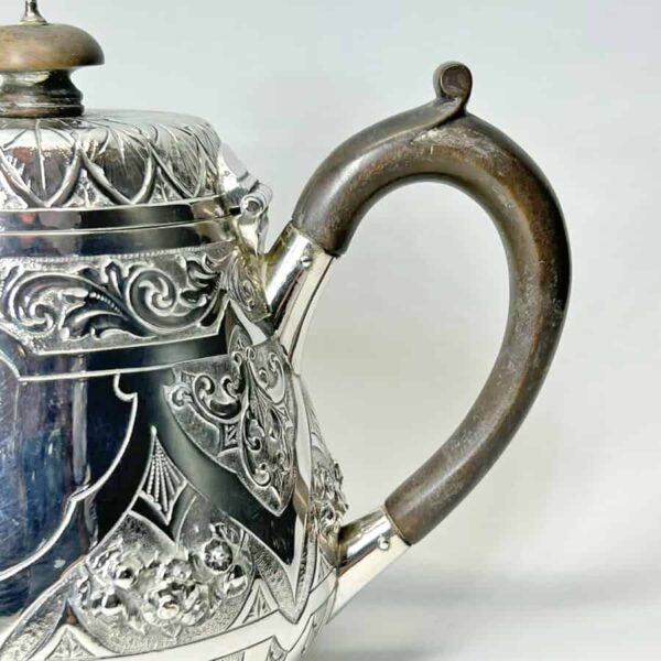 Hallmarked Silver Bachelor Tea Set  London 1884