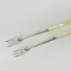 Hallmarked Silver and Mother Of Pearl Pickle Forks Birmingham 1903