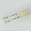 Hallmarked Silver and Mother Of Pearl Pickle Forks Birmingham 1903