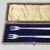 Hallmarked Silver and Mother Of Pearl Pickle Forks Birmingham 1903