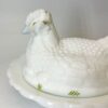 White Indiana Glass Milk Glass Hen On Nest C1940