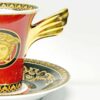 Rosenthal Versace Red Medusa Tea Cup and Saucer