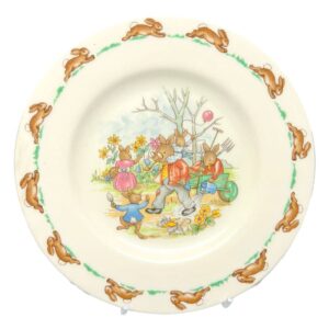 Royal Doulton Bunnykins Watering Wheelbarrow Plate