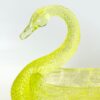 Swan Flower Holder Moulded Yellow Opalescent Glass C1885