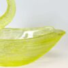 Swan Flower Holder Moulded Yellow Opalescent Glass C1885