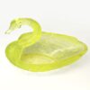 Swan Flower Holder Moulded Yellow Opalescent Glass C1885