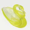 Swan Flower Holder Moulded Yellow Opalescent Glass C1885