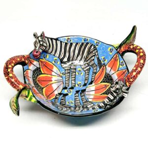 Ardmore-hand-painted-zebra-bowl-2008-1 Ardmore Hand Painted Zebra Bowl 2008 Elsie