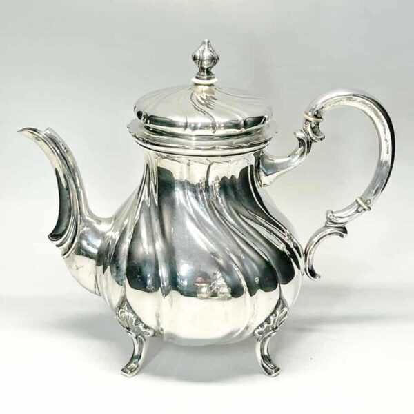 Hallmarked German Silver Tea Set On Tray 800 Standard