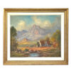 JL Fourie Cape Cottage Mountain Scene
