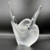 Lalique Opalencent Glass Entwinded Doves Sylvie  Vase