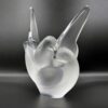Lalique Opalencent Glass Entwinded Doves Sylvie  Vase