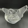 Lalique Opalencent Glass Entwinded Doves Sylvie  Vase