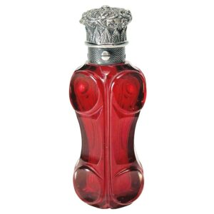 Victorian Ruby Glass Silver Mounted Perfume Bottle
